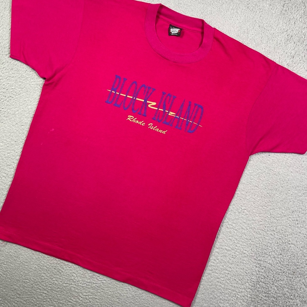 Vintage 90s block island Rhode‎ Island T-shirt